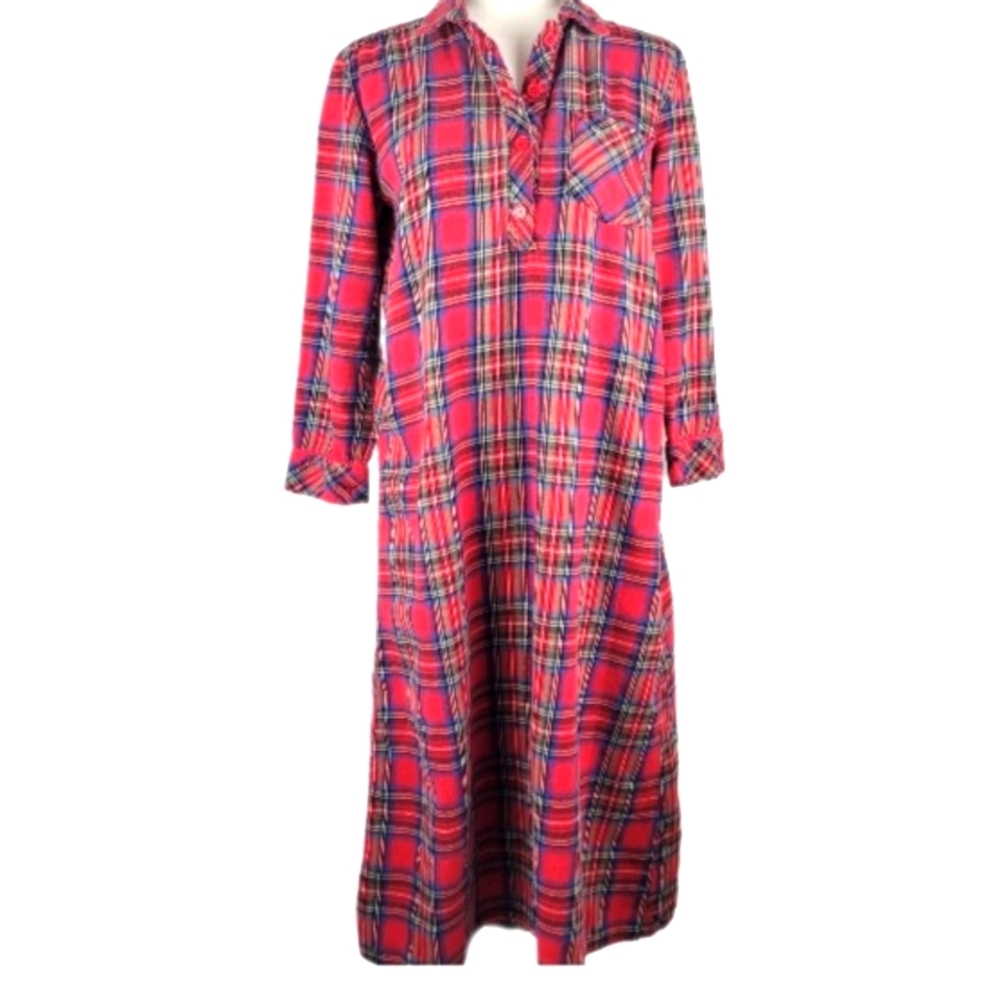 PAJAMAGRAM Long Flannel Nightgown Women - Plaid, Size XS